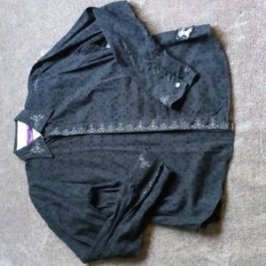 The Jimi Hendrix Experience embroidered button down shirt *with flaws*